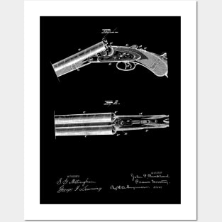 Breech Loading Gun Vintage Patent Hand Drawing Posters and Art